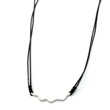 Necklace "Minimal Little Bar Ζig zag"