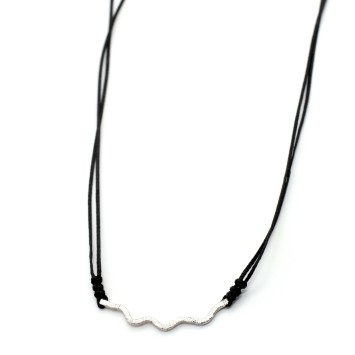 Necklace "Minimal Little Bar Ζig zag"