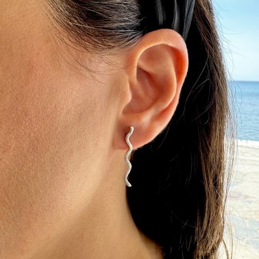 Earrings - Zig Zag - Studs