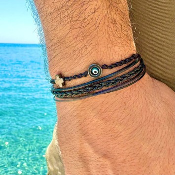 Bracelet "Evil Eye Cross AIM"