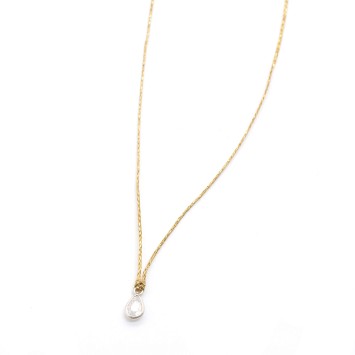 Necklace "Solitaire Minimal Tear"