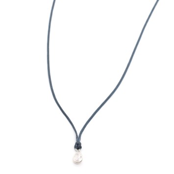Necklace "Solitaire Minimal Tear"