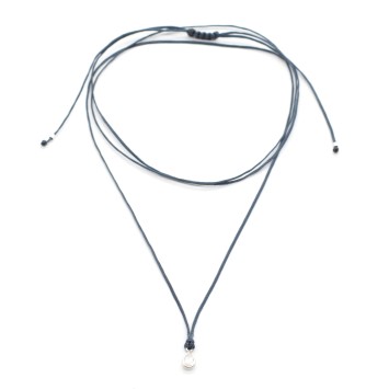 Necklace "Solitaire Minimal Tear"