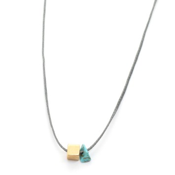 Necklace "Minimal Cube G"