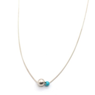 Necklace "Minimal Little Ball CH"