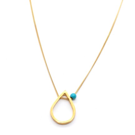 Necklace "Minimal Tear G CH"