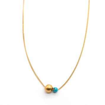 Necklace "Minimal Little Ball G CH"