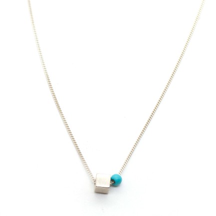 Necklace "Minimal Cube CH"