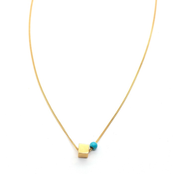 Necklace "Minimal Cube G CH"