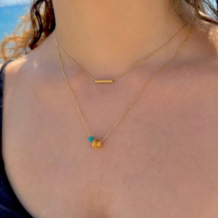 Necklace "Minimal Little Wire G CH"