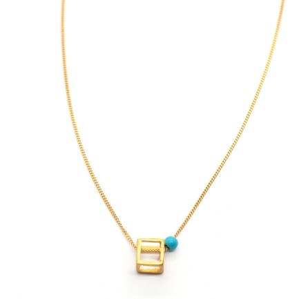 Κολιέ "Μίνιμαλ Κύβος - Σκετς G ΑΛ"