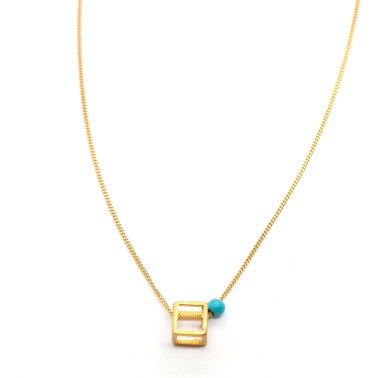 Κολιέ "Μίνιμαλ Κύβος - Σκετς G ΑΛ"