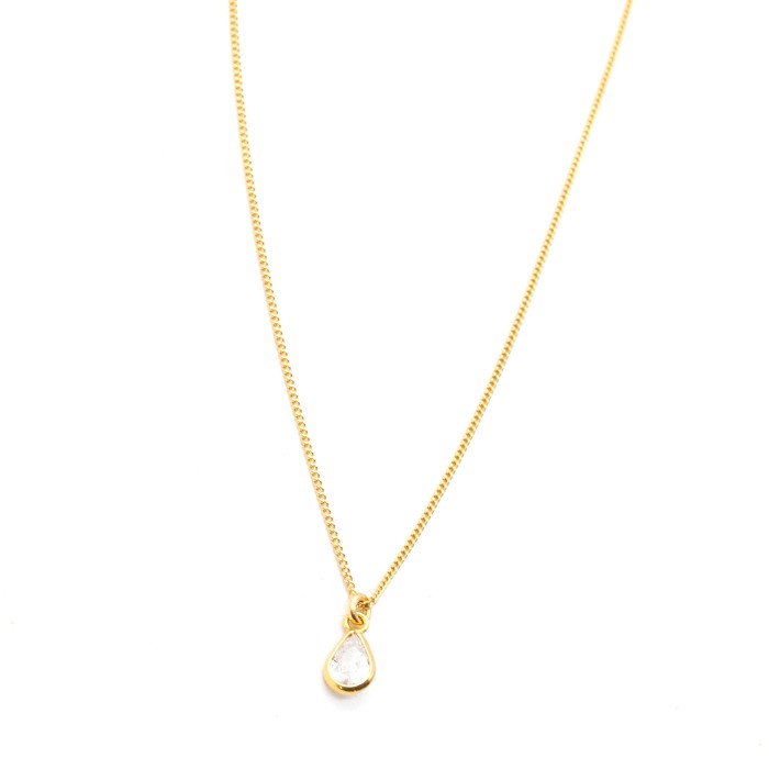 Necklace "Solitaire Minimal Tear CH G" Necklace "Solitaire Minimal Tear CH G"