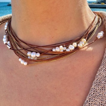 Necklace "Pearl's World"