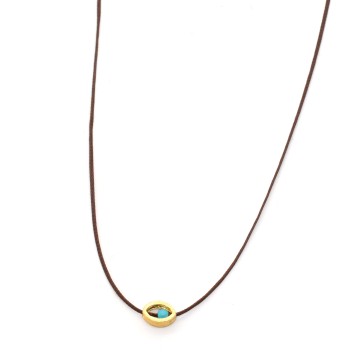 Necklace "Minimal Little Evil Eye G"