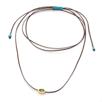 Necklace "Minimal Little Evil Eye G"