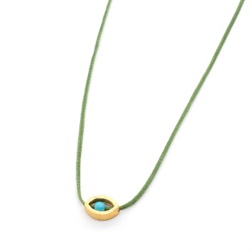 Necklace "Minimal Little Evil Eye G"