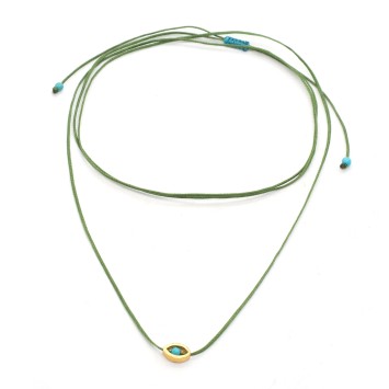 Necklace "Minimal Little Evil Eye G"