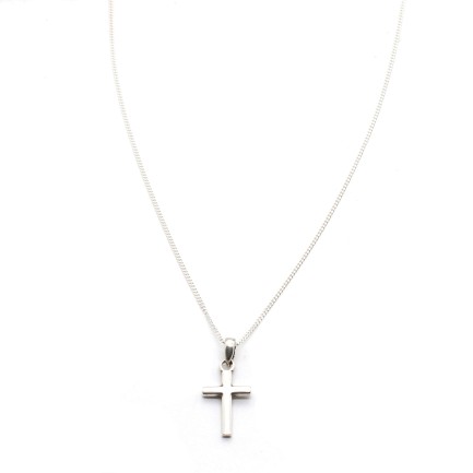 Necklace "Minimal Cross Lans CH"
