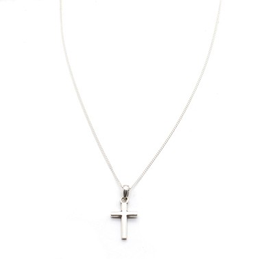 Necklace "Minimal Cross Lans CH"
