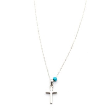 Necklace "Minimal Cross Lans CH"