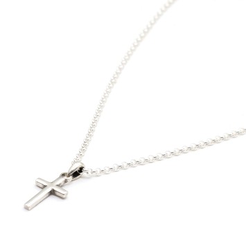 Necklace "Minimal Cross Lans X CH"