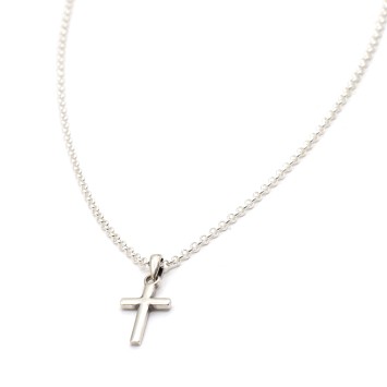 Necklace "Minimal Cross Lans X CH"