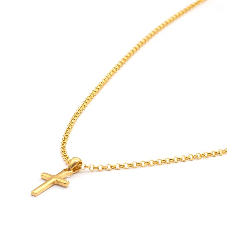 Necklace "Minimal Cross Lans X G CH"