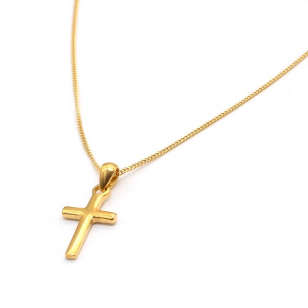 Necklace "Minimal Cross Lans G CH"