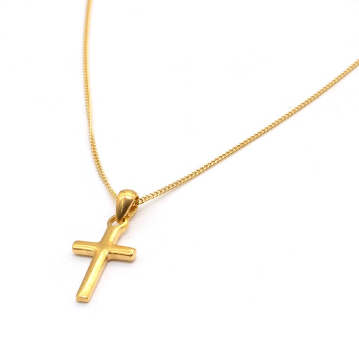 Necklace "Minimal Cross Lans G CH"