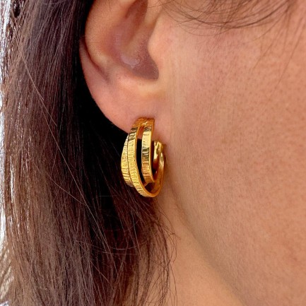 Σκουλαρίκια "3 Καμπύλες G"