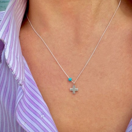 Necklace "Minimal Little Cross CH"