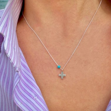 Necklace "Minimal Little Cross CH"