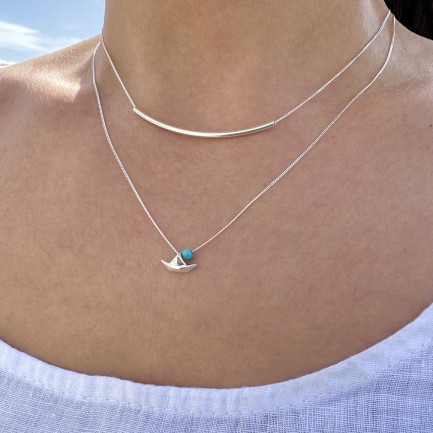 Necklace "Minimal Little Bar G CH"