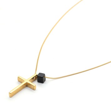 Necklace "Cross A-Class SP G CH"