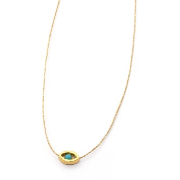 Necklace "Minimal Little Evil Eye G"