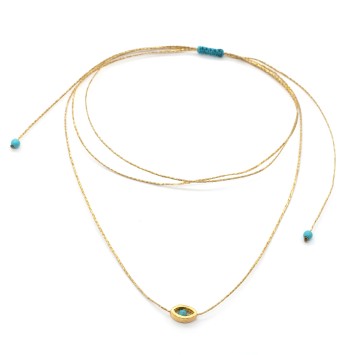 Necklace "Minimal Little Evil Eye G"