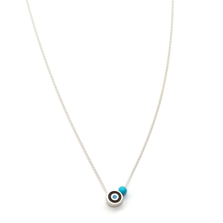 Necklace "Minimal Little Evil Eye S CH"