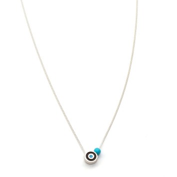 Necklace "Minimal Little Evil Eye S CH"