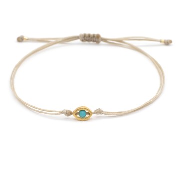 Bracelet "Minimal Little Evil Eye G"