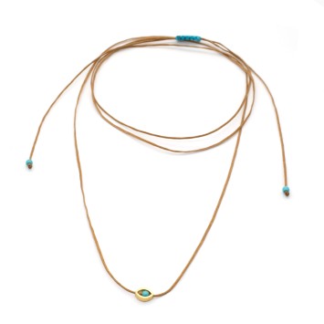 Necklace "Minimal Little Evil Eye G"