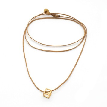 Necklace "Minimal Cube - Sketch G"