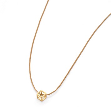 Necklace "Minimal Cube - Sketch G"