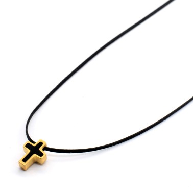 Necklace "Minimal Moments Cross CH G"