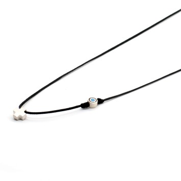 Necklace "Cross Little Evil Eye Status"