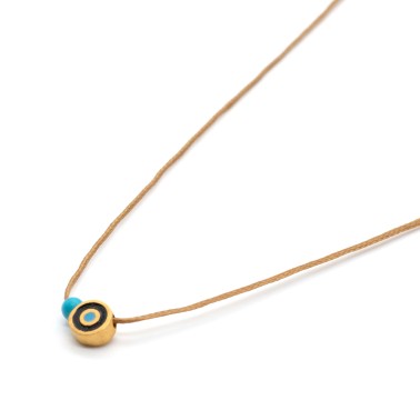 Necklace "Minimal Little Evil Eye S G"
