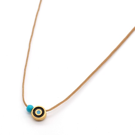 Necklace "Minimal Little Evil Eye S G"