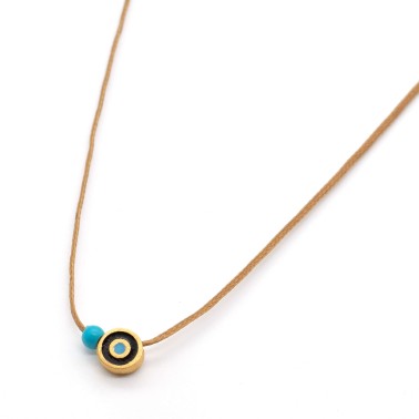 Necklace "Minimal Little Evil Eye S G"