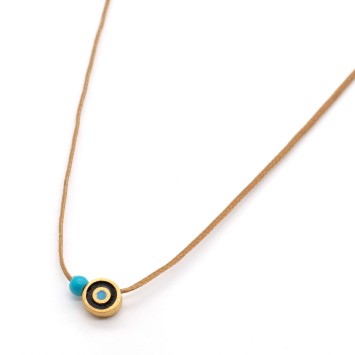 Necklace "Minimal Little Evil Eye S G"