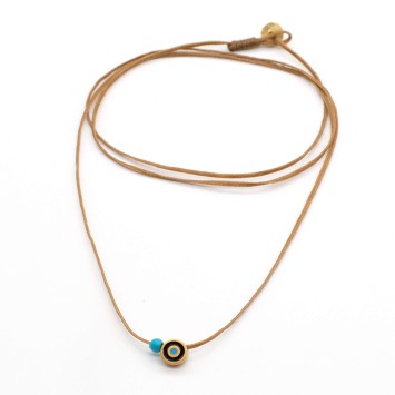Necklace "Minimal Little Evil Eye S G"